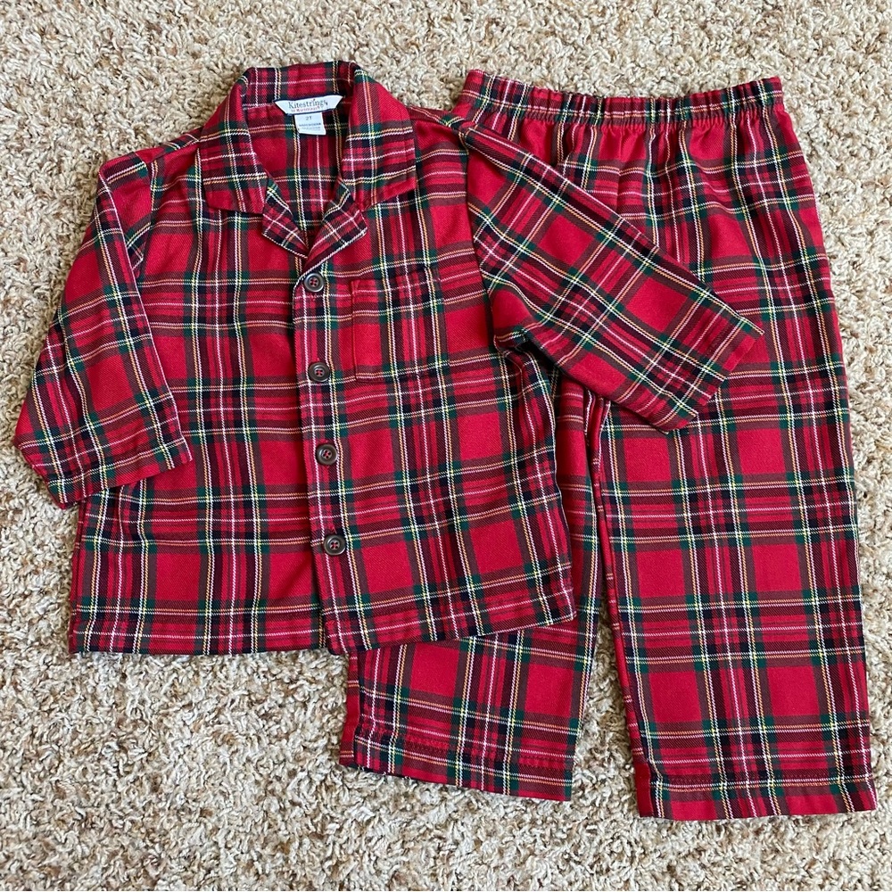 Kitestrings by Hartstrings Holiday Pajama Set Red Plaid